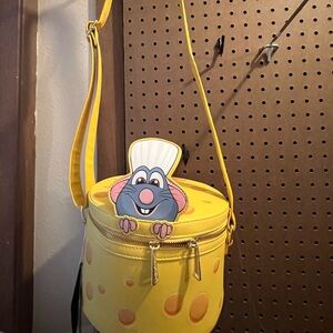 Loungefly Yellow Cheese-Themed Bag with Mouse Design
